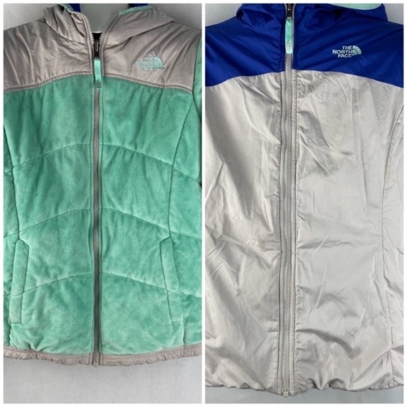 THE NORTH FACE JACKET DOBLE SIDE Kids Size XL -18 - Picture 1 of 8